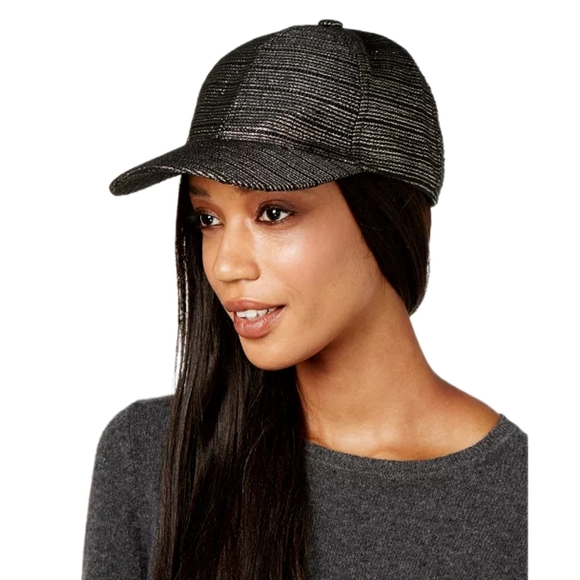 I.N.C. Black Sparkle Baseball Cap, One Size - Picture 1 of 3